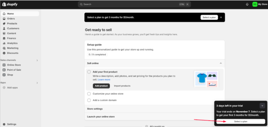 click on "Select a plan" button click on "Select a plan" button