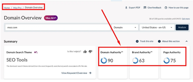Domain Authority Domain Authority