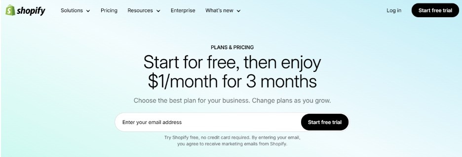 Shopify 3-Month Trial