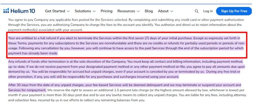 Refund Policy For Helium 10 Refund Policy For Helium 10