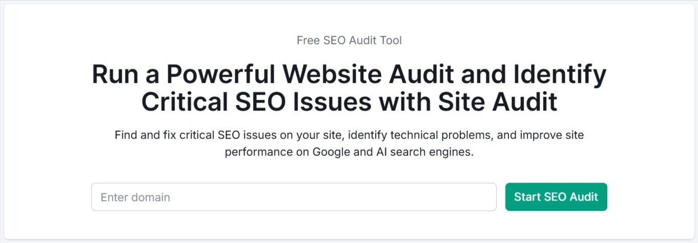 Site Audit Site Audit