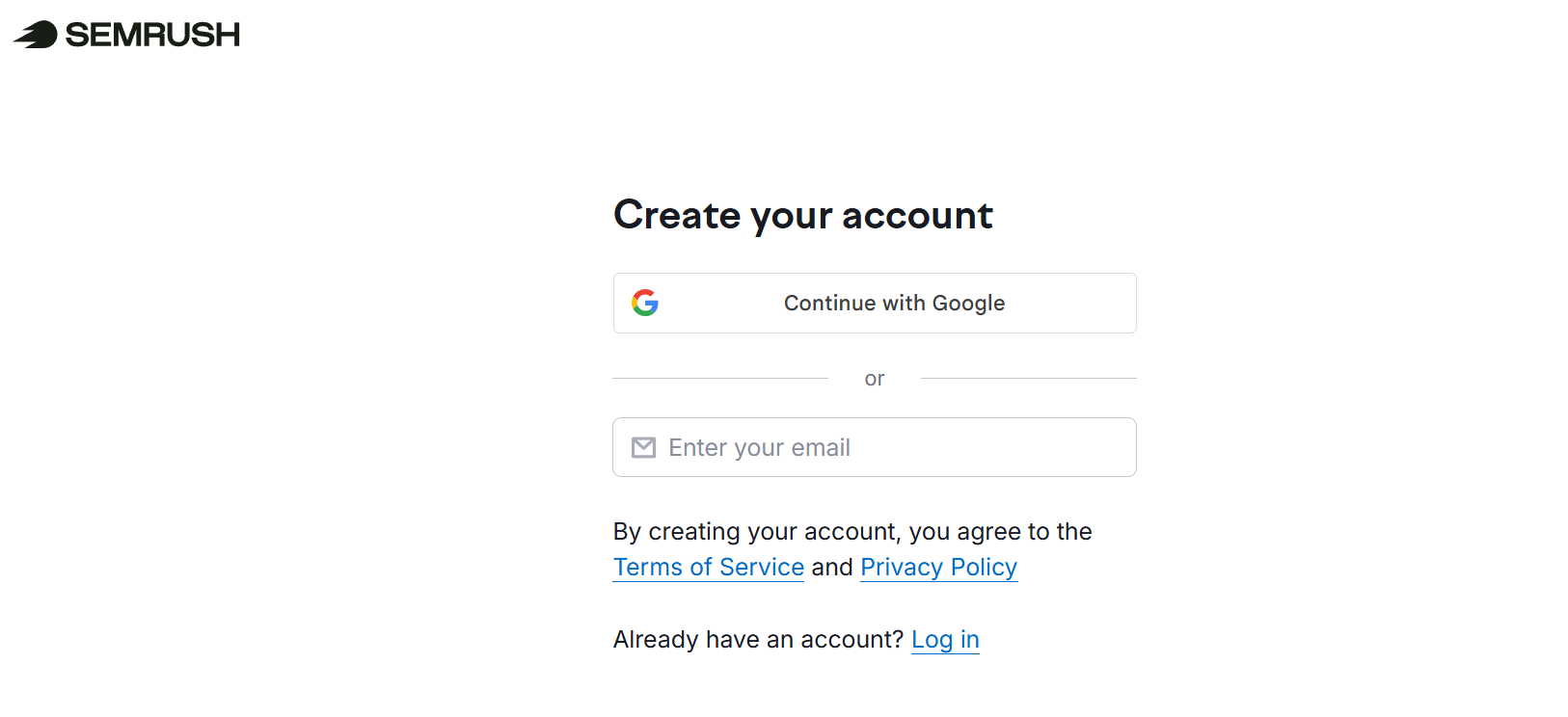 Create your Semrush account Create your Semrush account